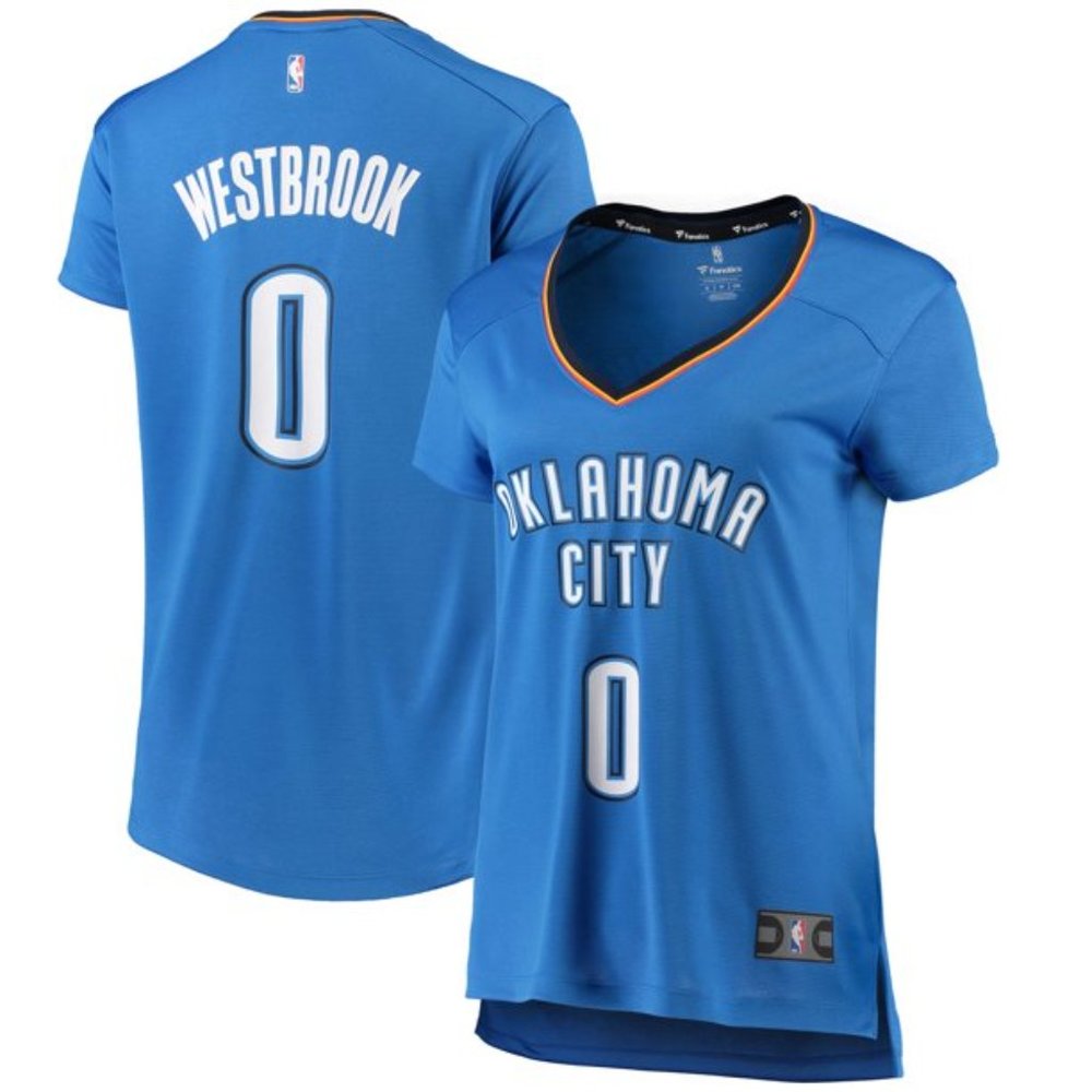 Russell Westbrook Oklahoma City Thunder NBA Womens Fast Break Jersey